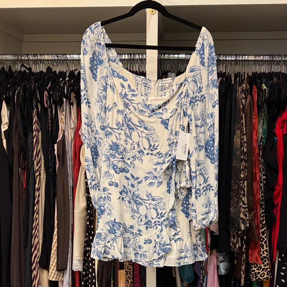 Floral Blue Women's Dress